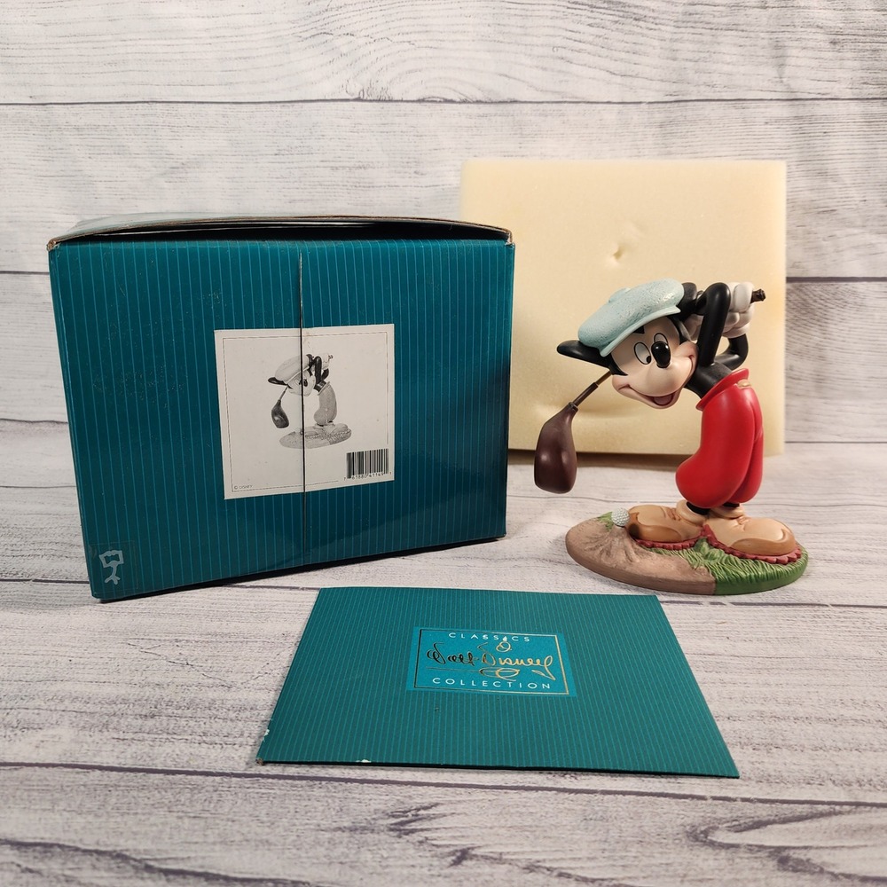 WDCC Mickey Mouse Canine Caddy Golf Figurine Porcelain Box COA Retired